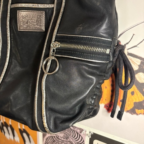 Coach Poppy Black Leather Convertible Bag - Picture 4 of 9